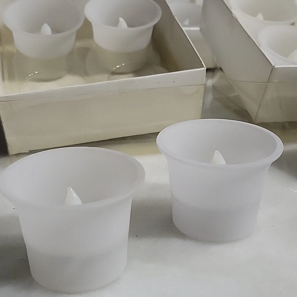 Set of Flameless LED Flickering Tea Light Candles